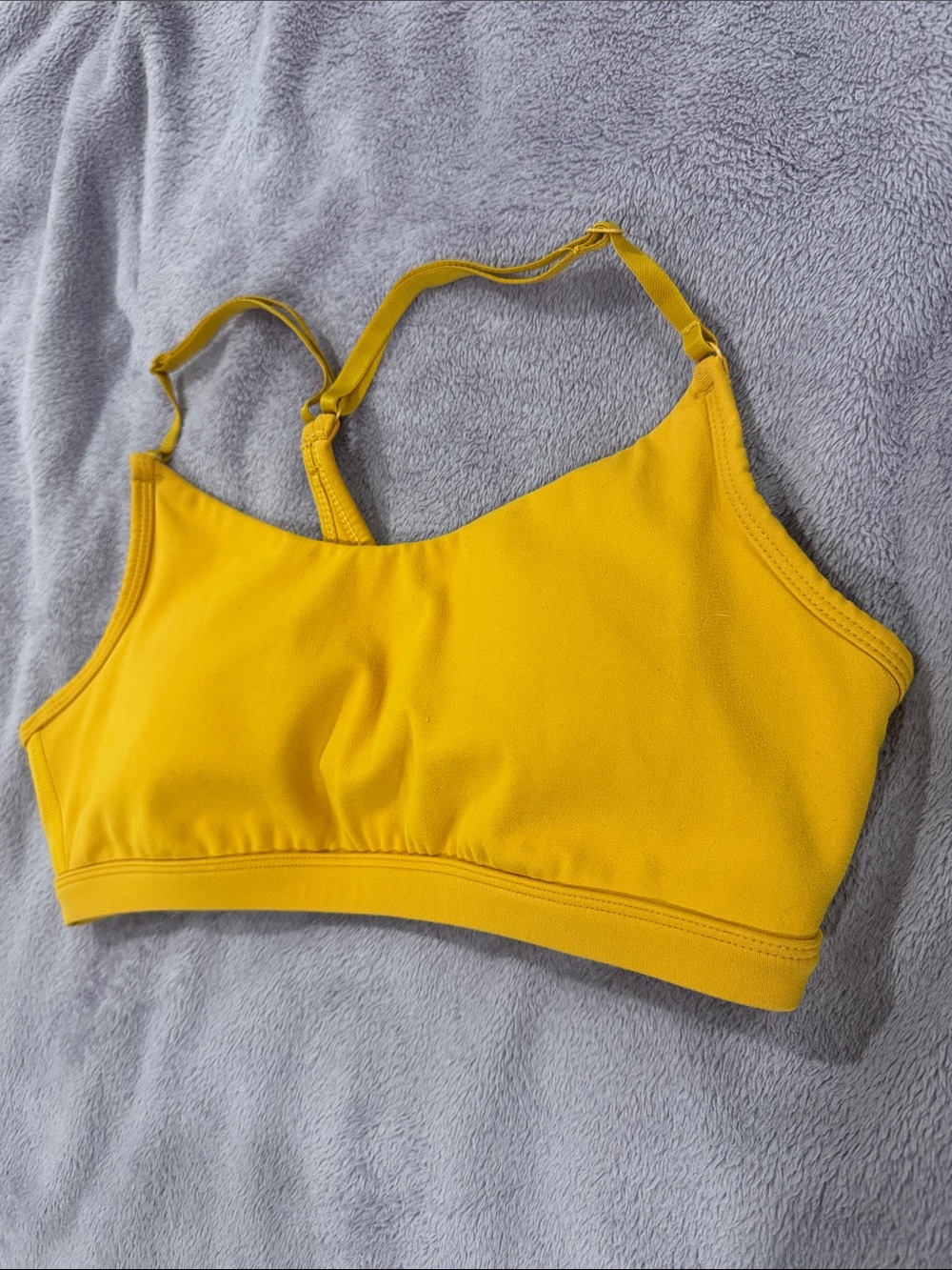 P'tula Vibrant Yellow Adjustable-Strap Sports Bralette